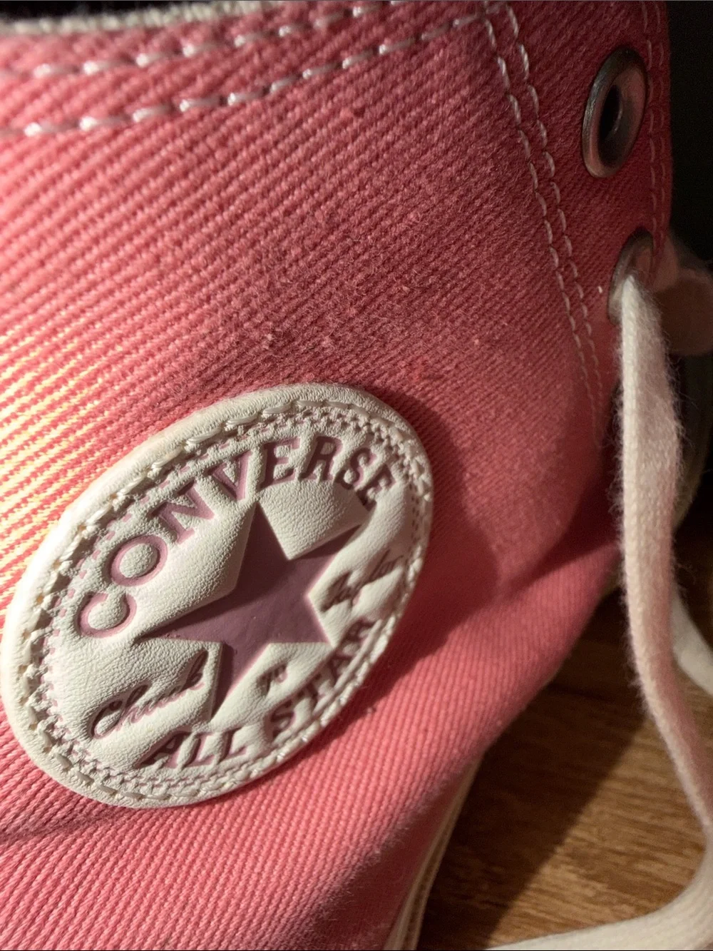 High-Top Canvas Sneakers in Pink and Dusty Rose
